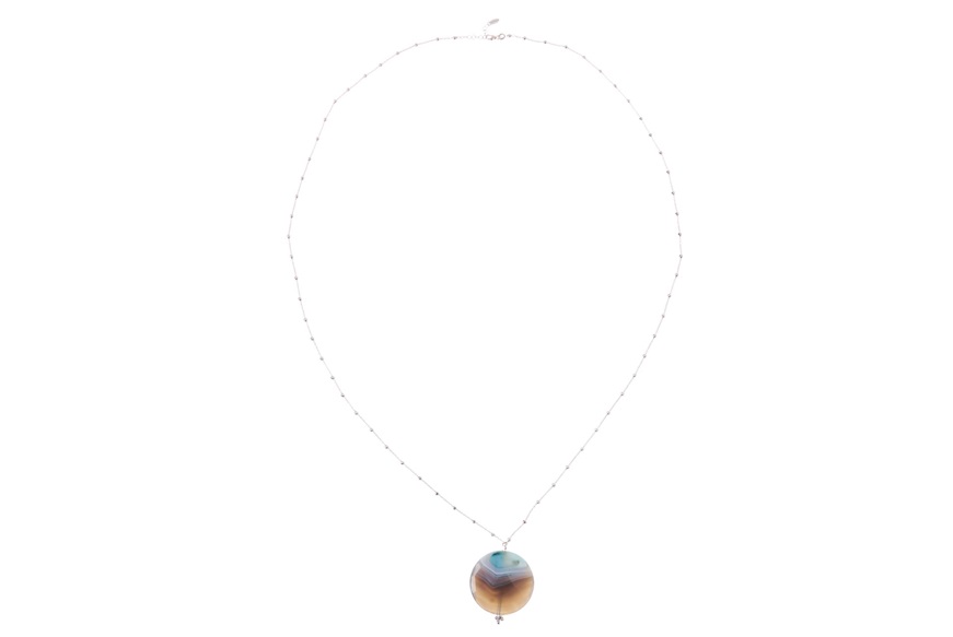 Collana argento con pendente grigio Selezione Zanolli