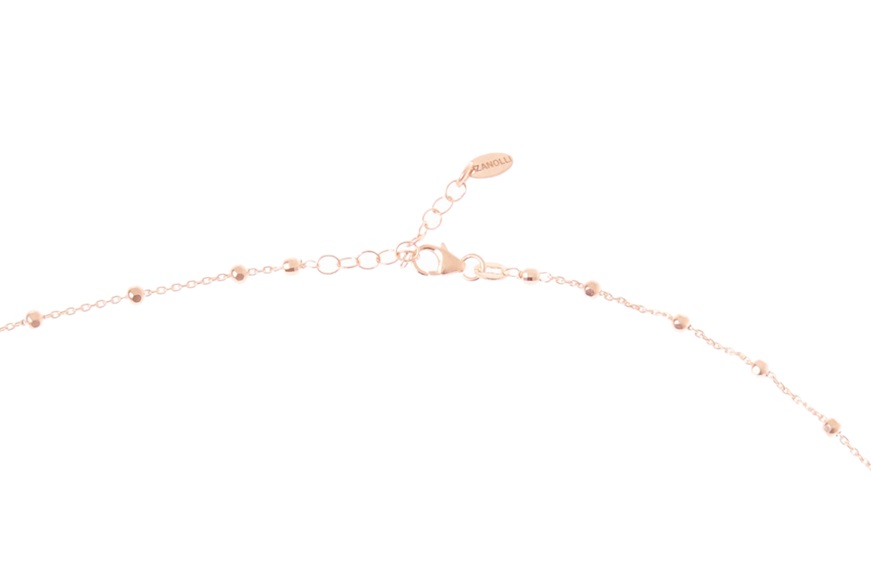 Necklace silver rosè with round pendant Selezione Zanolli