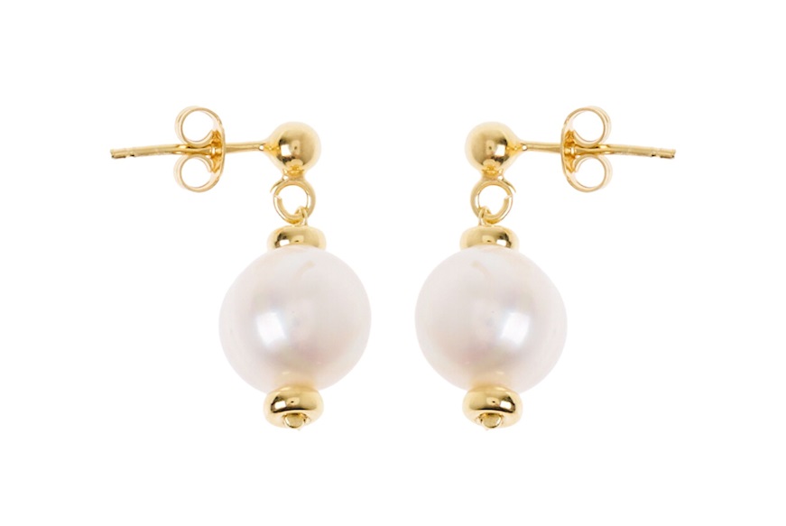 Earrings silver gilt with pearl Selezione Zanolli