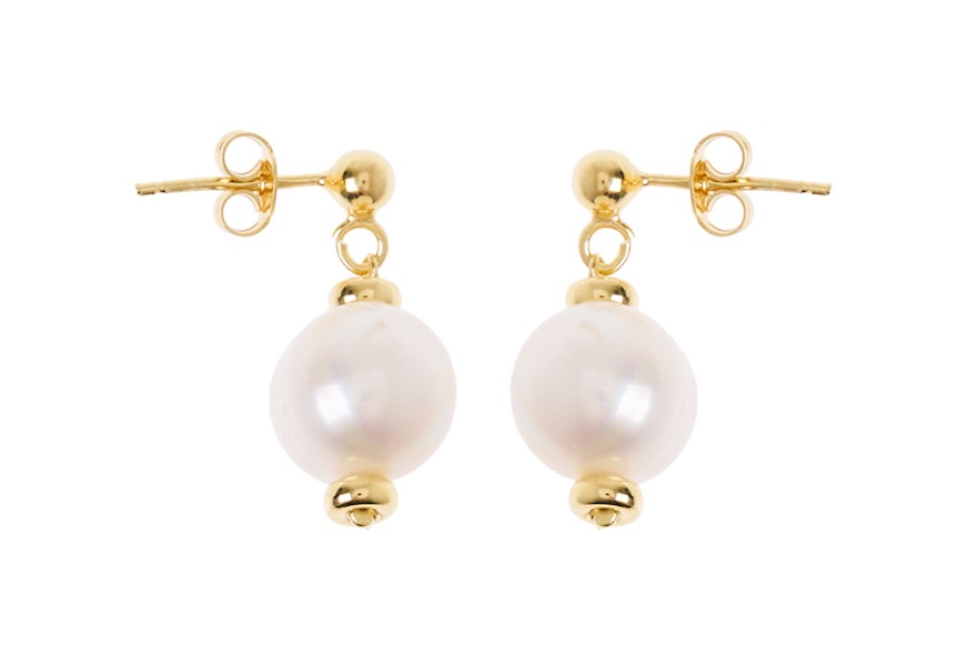 Earrings silver gilt with pearl Selezione Zanolli