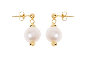 Orecchini argento dorato con perla Selezione Zanolli