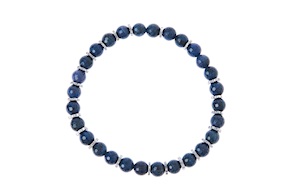 Elastic bracelet silver with lava stone Selezione Zanolli