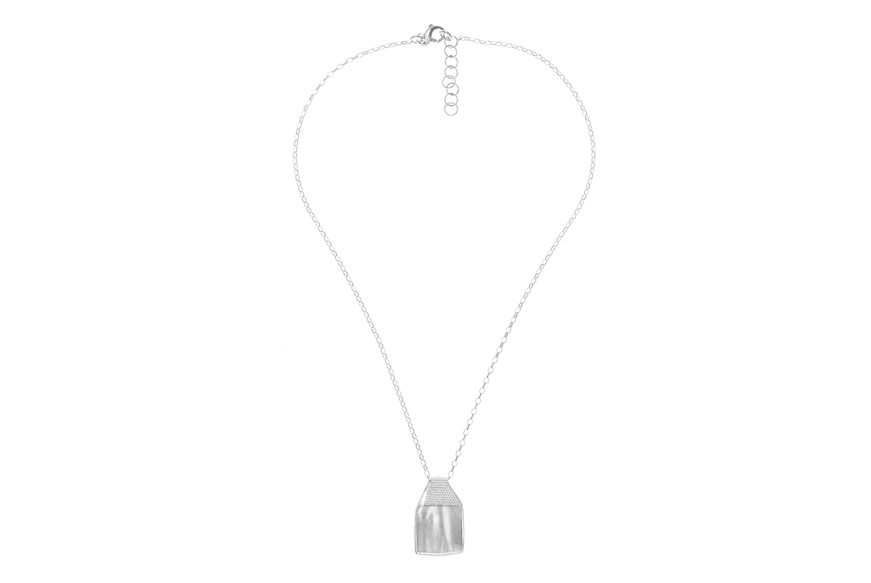 Necklace Riflesso silver and mother-of-pearl pendant Selezione Zanolli