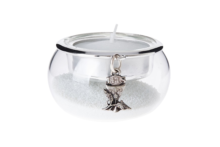 White Candle Holder with Chalice pendant Selezione Zanolli