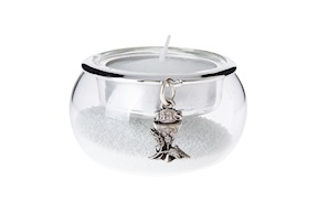 White Candle Holder with Chalice pendant Selezione Zanolli
