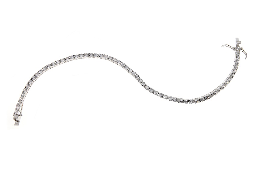 Bracelet Tennis silver 4 jaw with white zircons Selezione Zanolli