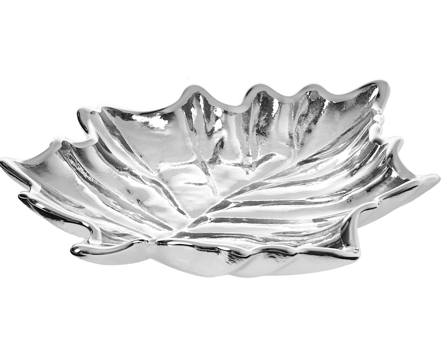 Piattino foglia argento Selezione Zanolli