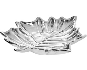 Piattino foglia argento Selezione Zanolli