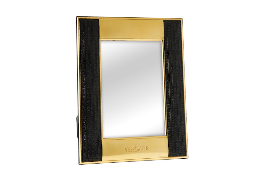 Cornice portafoto Frames argento bilaminato nero e oro Versace