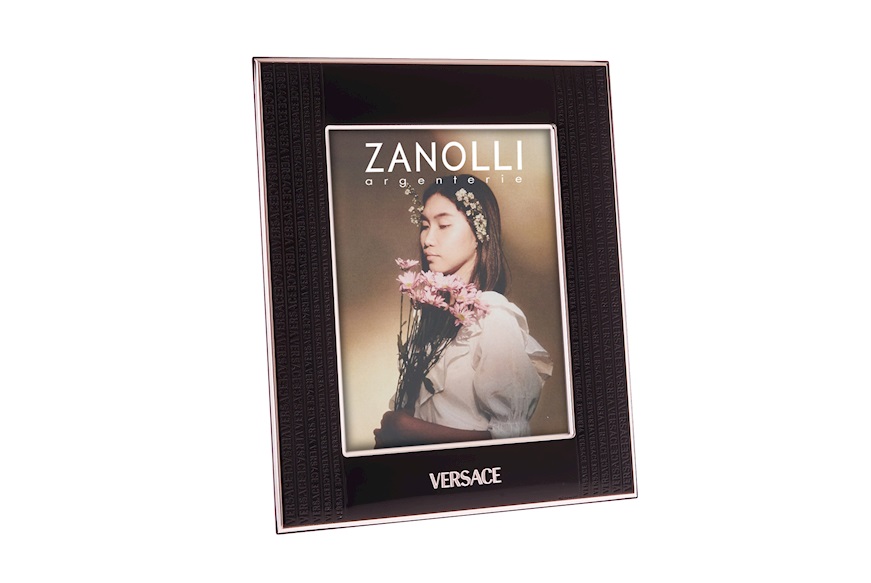 Cornice portafoto Frames argento bilaminato nero Versace
