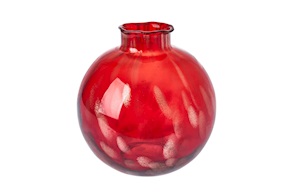Vaso Sfera Rosso Murrina Murano Venezia