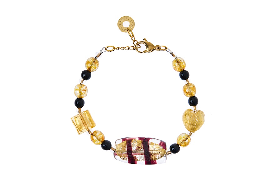Bracelet Beauty gold and black Antica Murrina