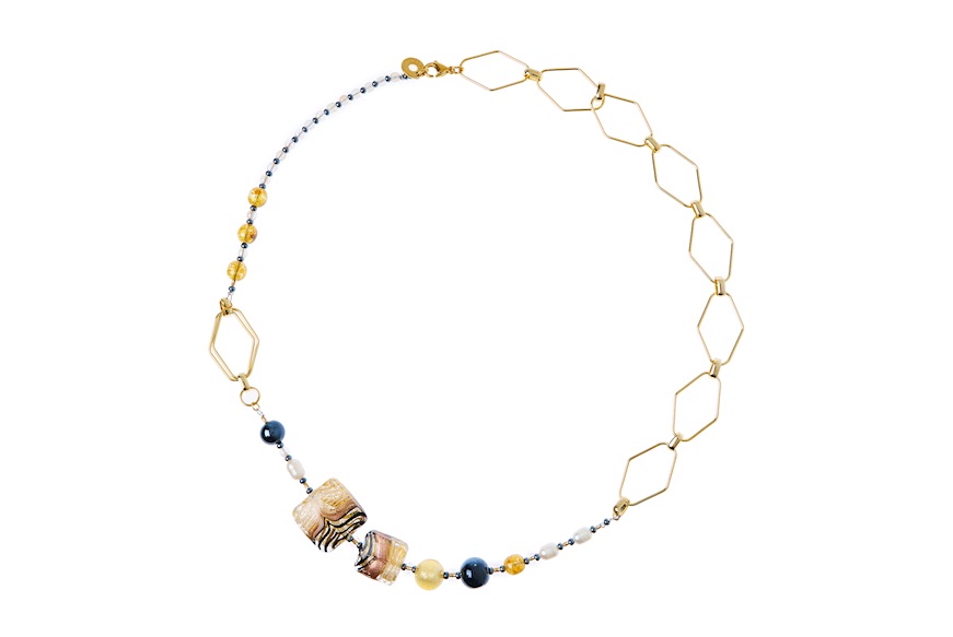Collana Hope oro e nero Antica Murrina