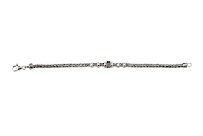 Bracciale Uomo Deep argento con zirconi neri Sovrani