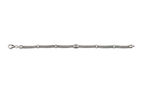 Bracciale uomo Deep argento con zirconi neri Sovrani