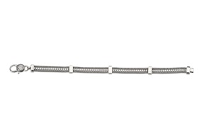 Bracciale Uomo Deep argento con zirconi bianchi Sovrani