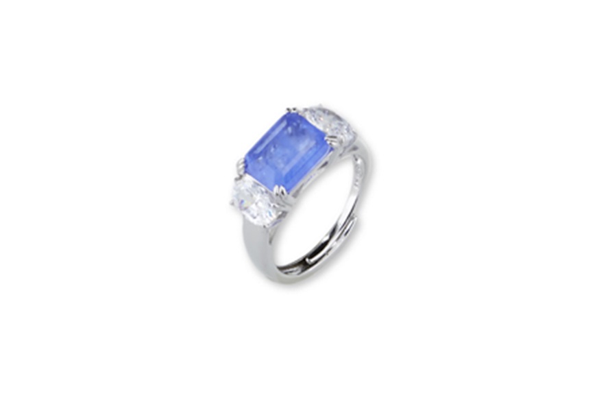 Ring Luce silver with cubic zirconia and sapphire fusion stone Sovrani