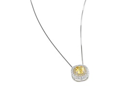 Collana Luce argento con cubic zirconia e zircone giallo Sovrani