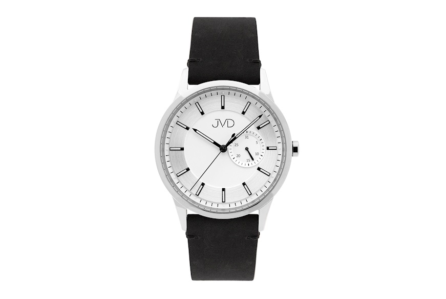 Orologio da polso uomo acciaio con cinturino in pelle Jvd
