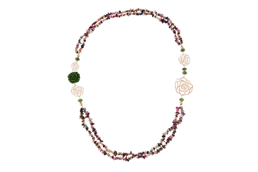 Necklace silver with tourmalines Luisa della Salda