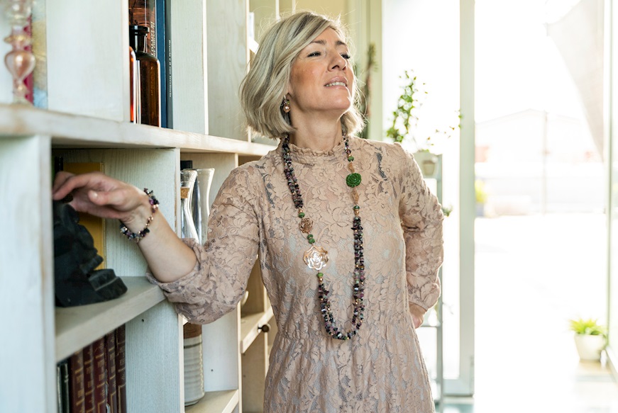 Necklace silver with tourmalines Luisa della Salda