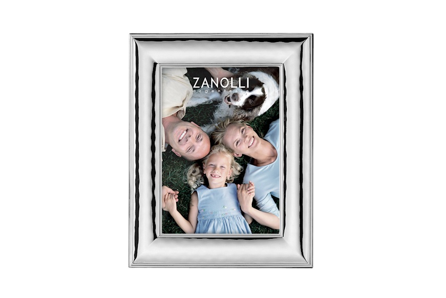 Picture frame bilaminated Silver with glossy band Selezione Zanolli
