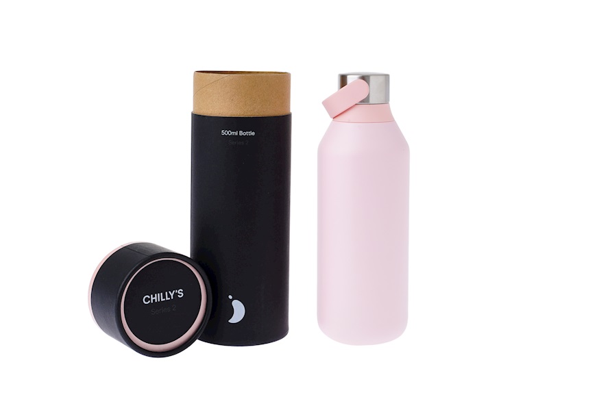 Thermal bottle steel blush pink Chilly's Bottles