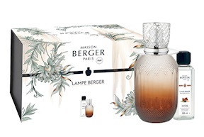 Cofanetto lampada catalitica Evanescence Fulva con profumo 250 ml Cuir Mystque Maison Berger Paris