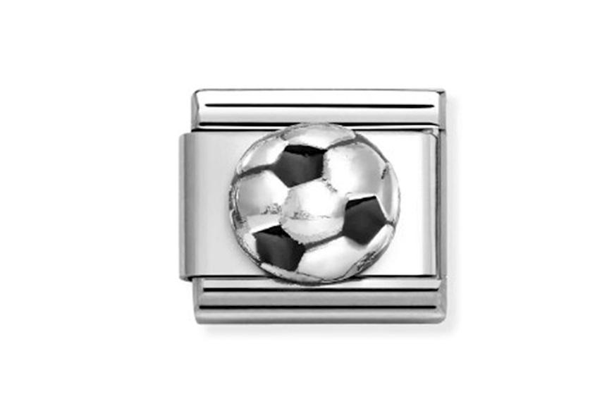 Palla da Calcio Composable acciaio argento e smalto Nomination