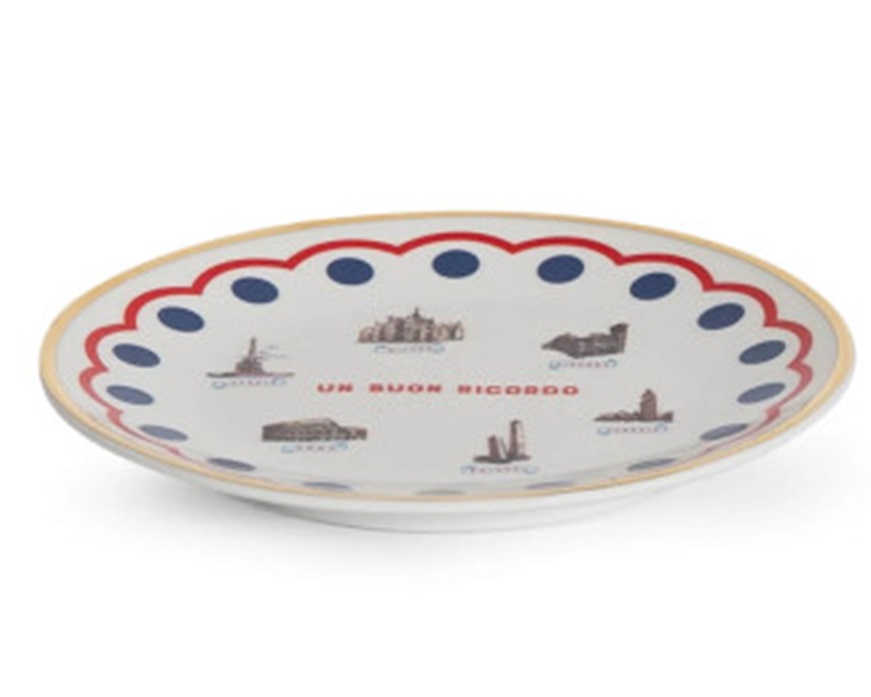 Piattino Un buon ricordo porcellana Monumenti Bitossi home