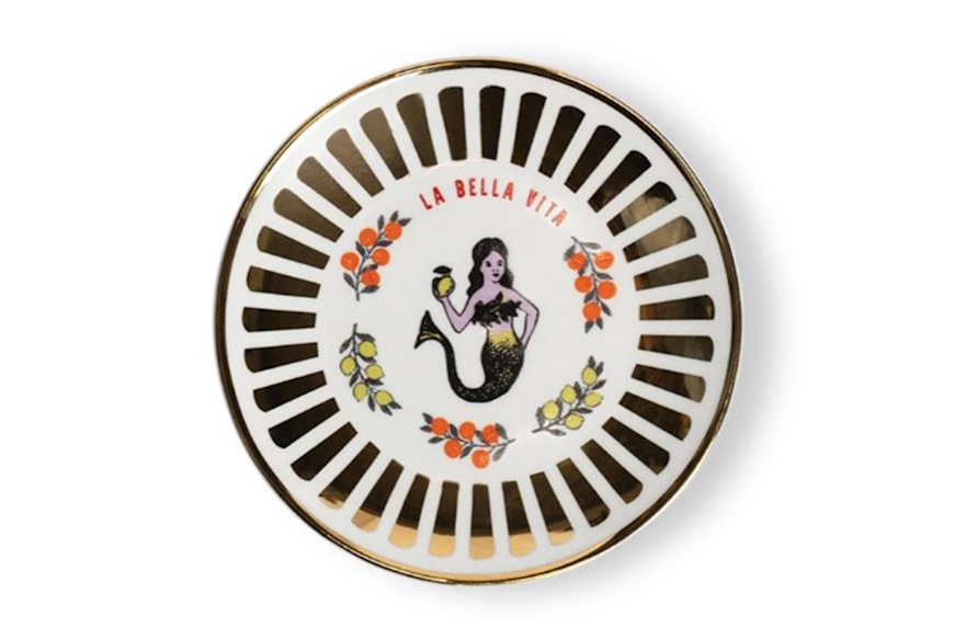 Plate Un Buon Ricordo porcelain Sirenetta Bitossi home