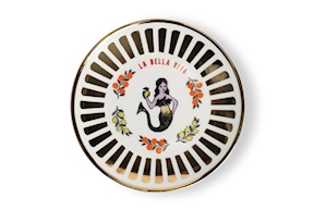 Plate Un Buon Ricordo porcelain Sirenetta Bitossi home
