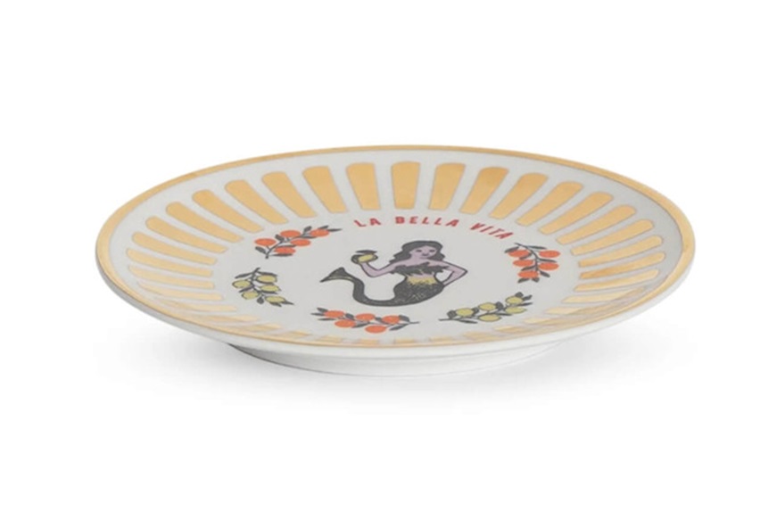 Plate Un Buon Ricordo porcelain Sirenetta Bitossi home