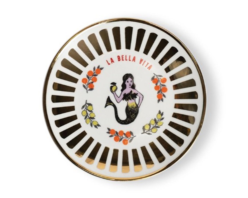 Piattino Un buon ricordo porcellana Sirenetta Bitossi home