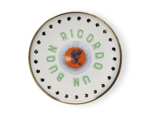 Piattino Un buon ricordo porcellana David Bitossi home