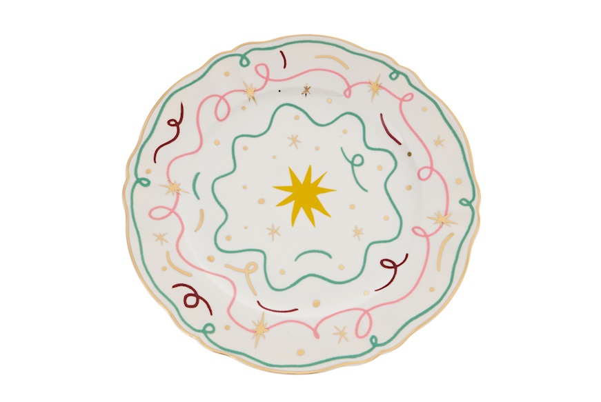 Round platter Il Frutto della Passione porcelain Stella Bitossi home