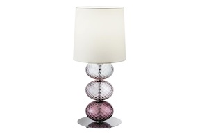 Lampada da tavolo Abat-Jour vetro di Murano viola ametista glicine Venini