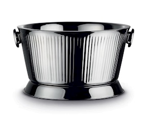 Secchiello champagne acciaio con finitura plissè per 2-3 bott. Pozzi Milano