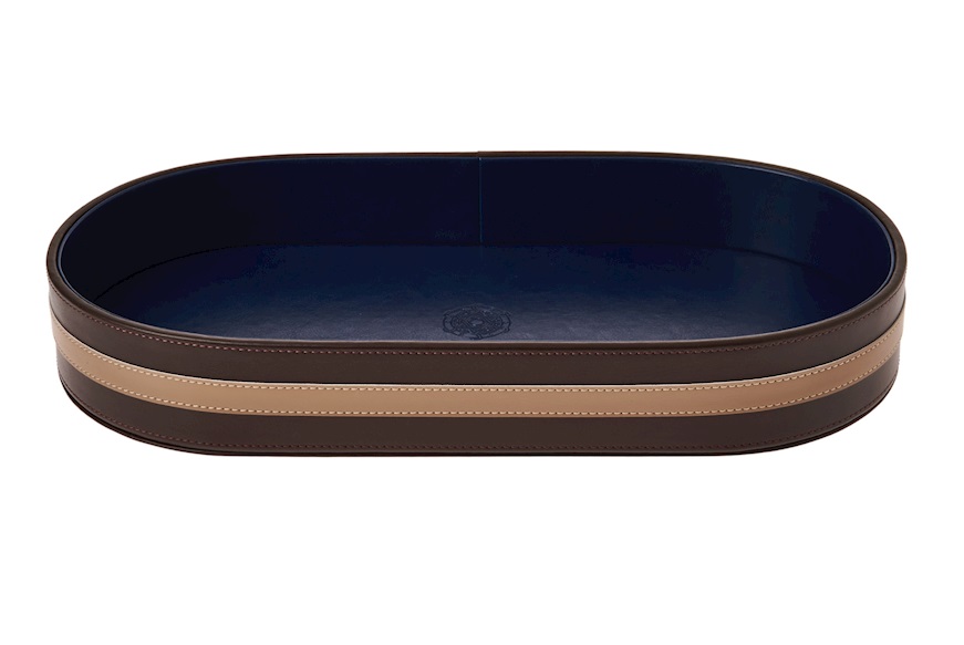 Oval tray blue Pozzi Milano