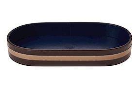 Oval tray blue Pozzi Milano