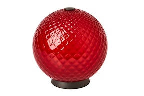 Lampada da tavolo Balloton Luce vetro di Murano Rosso Venini