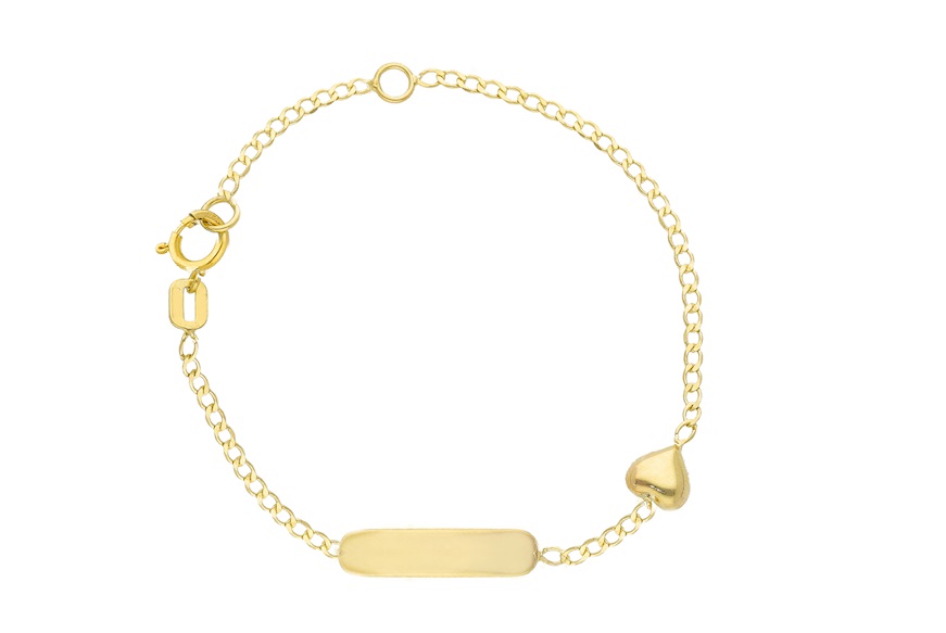 Bracelet gold 750‰ with heart and platelet Selezione Zanolli