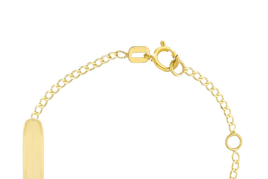 Bracciale bimba oro 750‰ con cuore e piastrina Selezione Zanolli