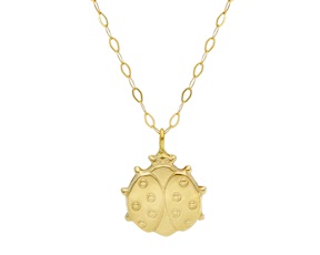 Catenina oro 750‰ con ciondolo coccinella