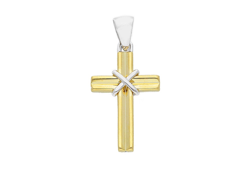 Cross gold 750‰ yellow and white Selezione Zanolli