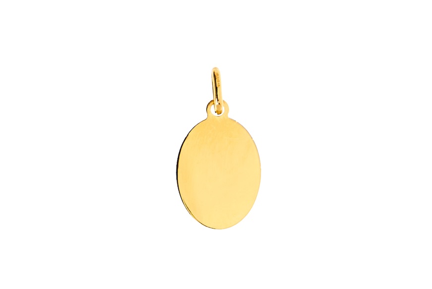 Medaglietta ovale oro 750‰ con bordo diamantato Selezione Zanolli