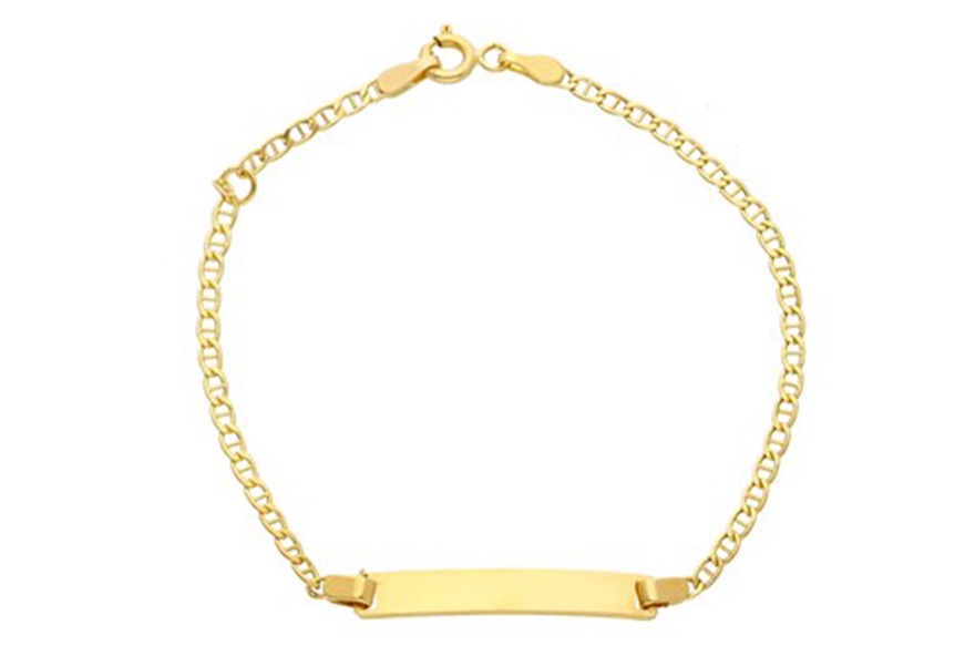 Bracciale bimbo oro 750‰ con piastrina Selezione Zanolli