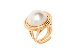 Anello Fashion Mood ottone dorato con perla Sovrani