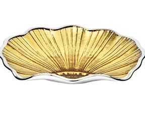 Piattino conchiglia oro Selezione Zanolli