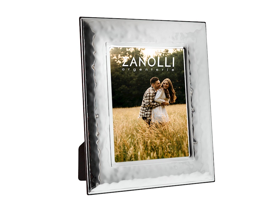 Cornice a fascia martellata con retro in legno Selezione Zanolli